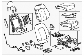 Пасажирське сидіння Buick Encore 13-16 без airbag, механічне, комбінована шкіра чорно-сіра з сірою ганчіркою