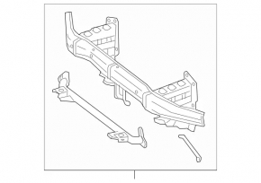 Усилитель переднего бампера Mercedes W166 ML/GLE 12-19 off road pkg