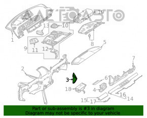 Накладка передней панели боковая левая Mercedes W167 GLE 350 450 20-24 черная