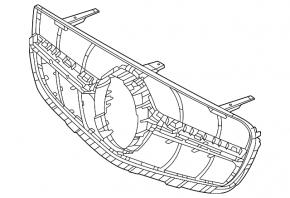 Решітка радіатора grill у зборі Mercedes GLC 63 18-21 під камеру, AMG pkg