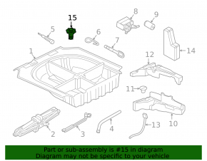 Гайка крепления запасного колеса VW Tiguan 18-24 тип 1