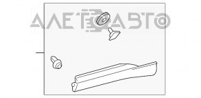 Накладка двери нижняя наружная задняя правая Lexus RX350 10-15 с хромом