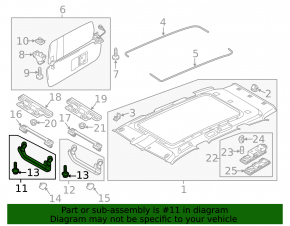 Ручка потолка передняя левая VW Touareg 11-14 серая