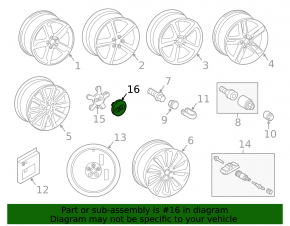 Центральный колпачок на диск Audi A3 8V 15-20 тип 2