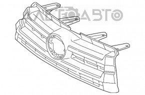 Решітка радіатора grill Toyota Highlander 17-19 чорна