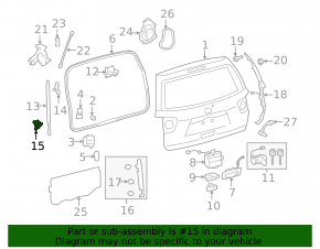 Кронштейн амортизатора двери багажника правый Toyota Sequoia 08-16 на кузове