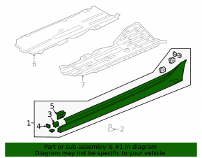 Порог правый Honda Civic XI FE/FL 22-26 5d черный