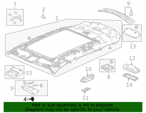 Крючок крепления водительского козырька Honda CRV 23-26 черный