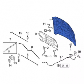 Капот голый Ford Mustang mk6 15-17 base