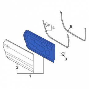 Дверь в сборе передняя правая Ford Mustang mk6 15-23