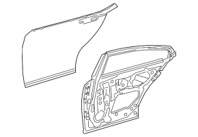 Дверь голая задняя левая Lexus ES 19-26