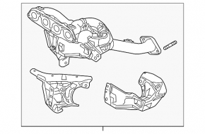 Коллектор выпускной с катализатором Mazda CX-5 13-15 AWD 2.0