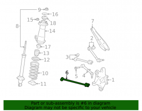 Рычаг продольный нижний задний левый Lexus GS300 GS350 GS430 GS450h 06-11 ржавчина