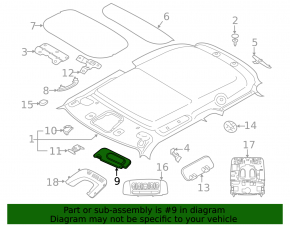 Козырек левый Mini Cooper F56 3d 14-24 серый