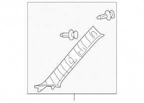 Накладка передней стойки левая Toyota Avalon 13-15 беж