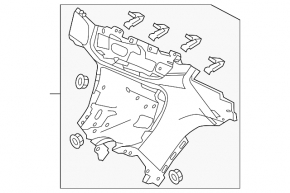 Накладка передней панели нижняя Honda Accord 16-17 под кнопку Start/Stop, бежевая