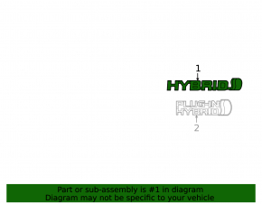 Эмблема HYBRID крыла левая Toyota Prius 30 10-15