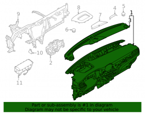 Торпедо передняя панель с AIRBAG Ford Escape MK4 23-26 под 3 динамика и проекцию