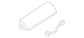 Накладка передней панели левая Mercedes W167 GLE 350 450 20-23 глянец, под темное дерево, с подсветкой