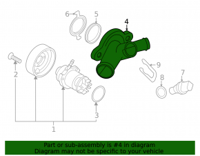 Фланец системы охлаждения VW Beetle 12-14 2.5