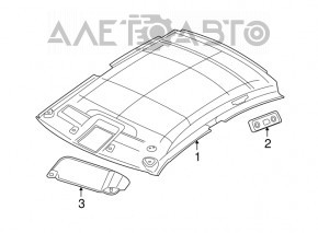 Обшивка потолка Chrysler 300 11-13 под люк черн
