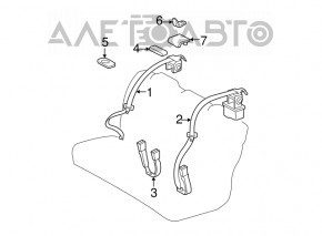 Ремень безопасности задний центральный Toyota Camry v50 12-14 usa черн