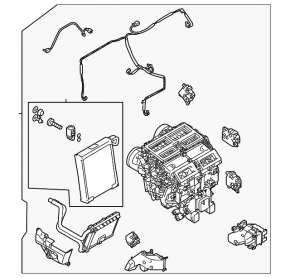 Печка в сборе кондиционер Mitsubishi Outlander 22-26 dual zone