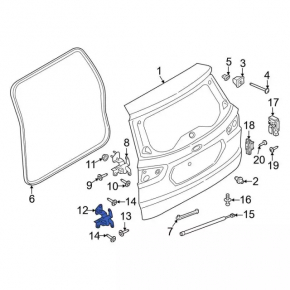 Петля двери багажника нижняя Ford Ecosport 18-22