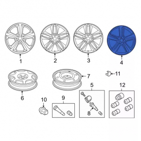 Диск колесный R18x8J ET52.5 Ford Edge 15-24 тип 3, коррозия, легкая бордюрка