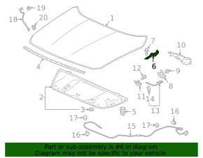 Петля капота правая Honda Accord 18-22