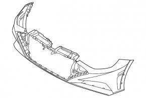 Бампер передний голый Hyundai Sonata 20-22 US SEL, SEL Plus, Limited без парктроников