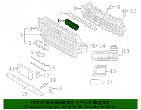 Основа емблеми решітки радіатора grill Audi Q7 17-19