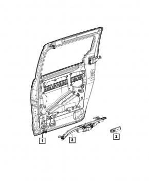 Направляющая двери задней левой нижняя Chrysler Pacifica 17-26 электро