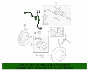Провод датчика ABS задний правый Lexus RX300 RX330 RX350 RX400h 04-09 FWD