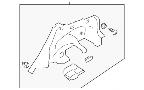 Обшивка арки правая Subaru Impreza 5d 17-23