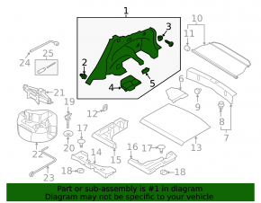 Обшивка арки правая Subaru Impreza 5d 17-23