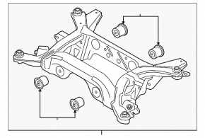 Подрамник задний Ford Mustang mk6 15-23 АКПП