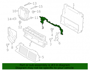 Радіатор дефлектор верхній Land Rover Range Rover Sport 13-22 3.0, 5.0