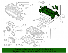 Крышка клапанная VW Jetta 11-18 USA 1.4T