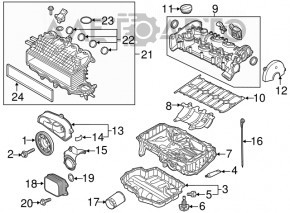 Крышка клапанная VW Jetta 11-18 USA 1.4T