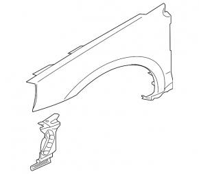 Крило переднє ліве Mitsubishi Galant 04-12