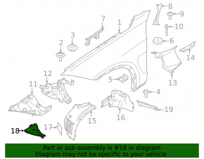 Захист арки передня ліва BMW X6 F16 15-19