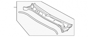 Решетка дворников пластик Toyota Sequoia Tundra 08-16