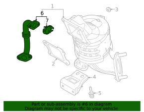 Трубка клапана ЕГР EGR Hyundai Sonata 20-26 2.5 короткая