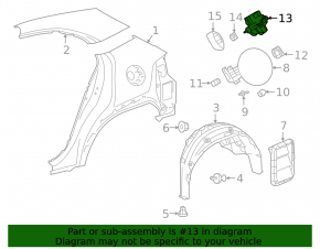 Замок лючка бензобака Lexus UX250h UX300h 19-26