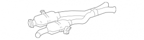 Выпускная трасса средняя часть с бочками Mercedes W164 ML350