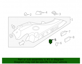 Гак багажника Land Rover Range Rover Velar 18-23 чорний, 2 частини