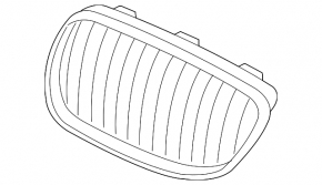 Решетка радиатора grill левая BMW 1 E82 08-13 хром