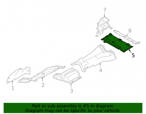 Тепловой экран глушителя задний центральный BMW X3 G01 18-24