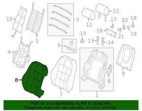 Обшивка водительского сидения Audi Q5 8R 09-17 кожа бежевая, с подогревом, примято, потерто, потрескана, под чистку